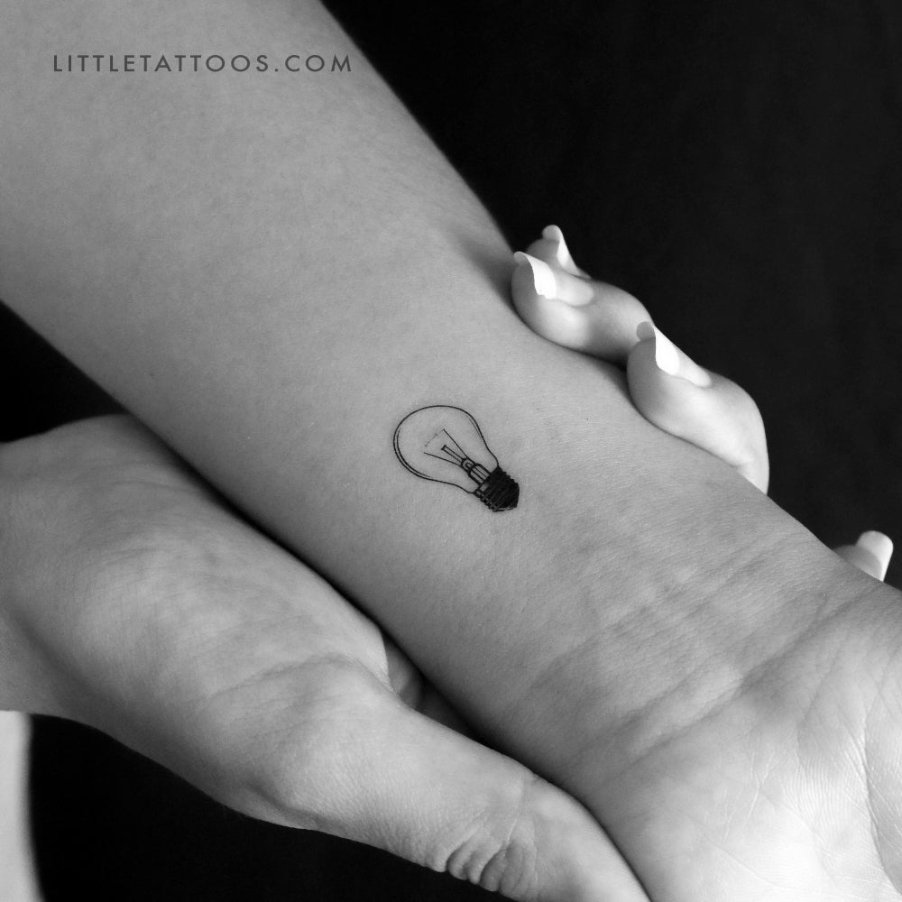 Tatuaje temporal de bombilla - Juego de 3