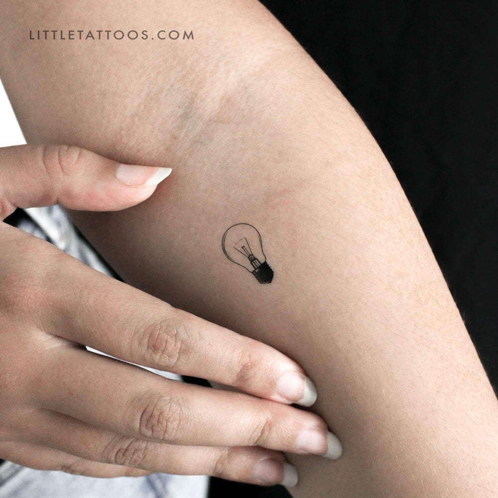 Tatuaje temporal de bombilla - Juego de 3