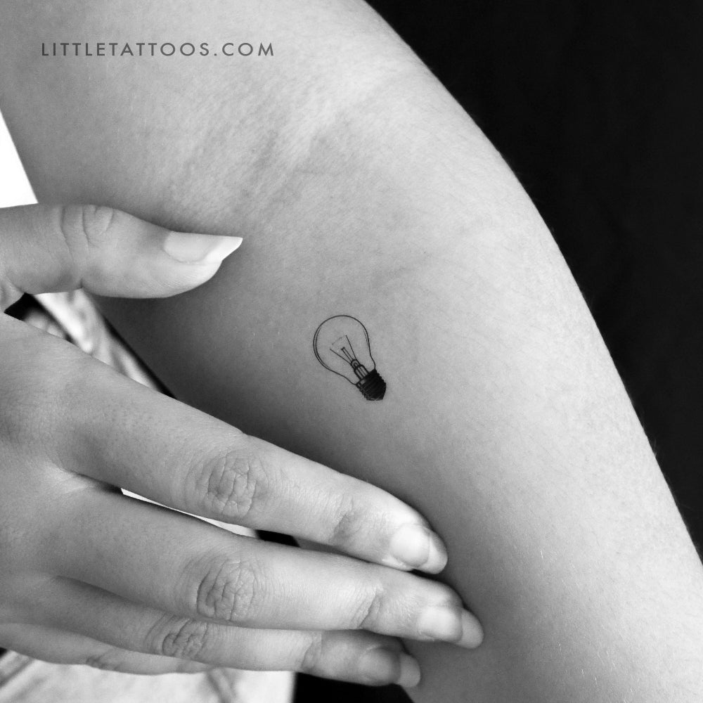 Tatuaje temporal de bombilla - Juego de 3