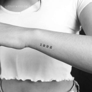 1992 Birth Year Temporary Tattoo - Set of 3