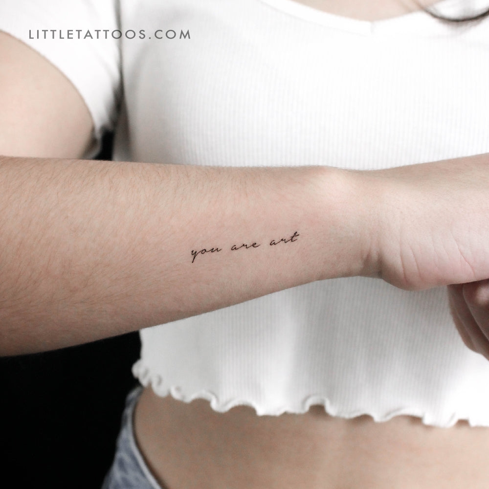 Tatuaje temporal "Eres Arte" - Juego de 3