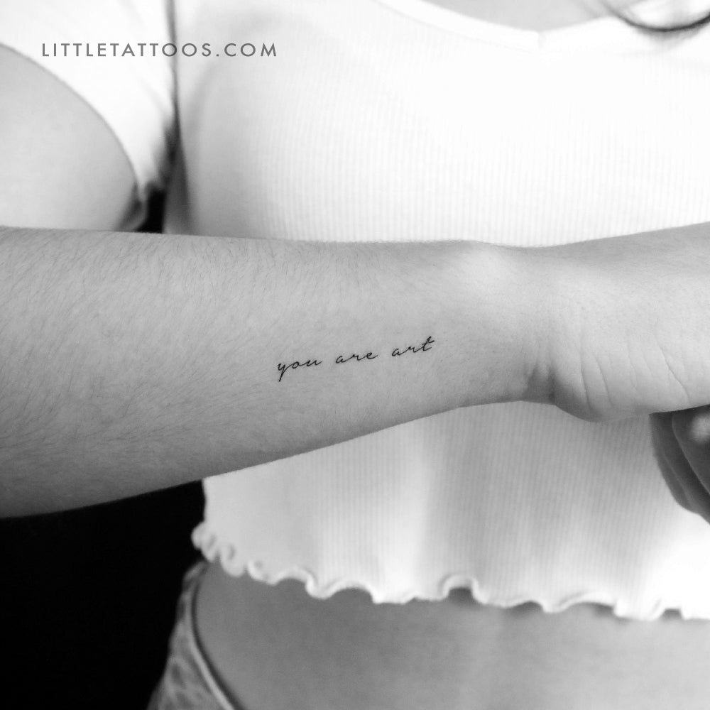 Tatuaje temporal "Eres Arte" - Juego de 3