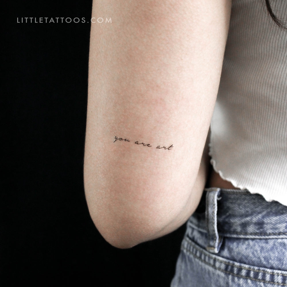 Tatuaje temporal "Eres Arte" - Juego de 3