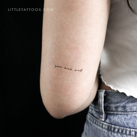 Tatuaje temporal "Eres Arte" - Juego de 3