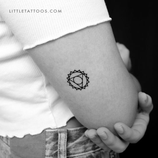 Vishuddha Chakra Temporary Tattoo - Set of 3