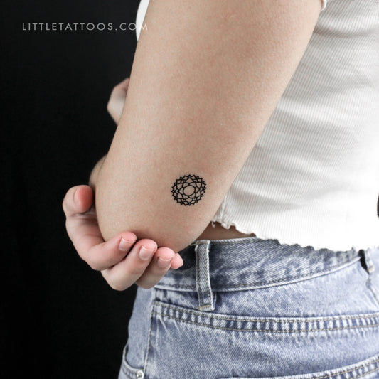 Sahasrara Chakra Temporary Tattoo - Set of 3