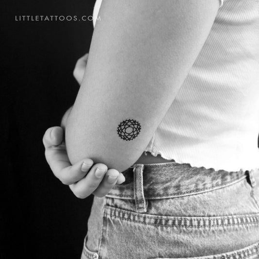 Sahasrara Chakra Temporary Tattoo - Set of 3