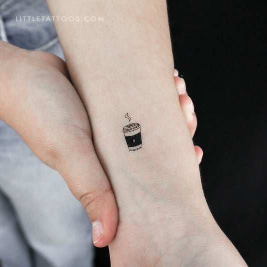 Takeaway Coffee Temporary Tattoo - Set of 3