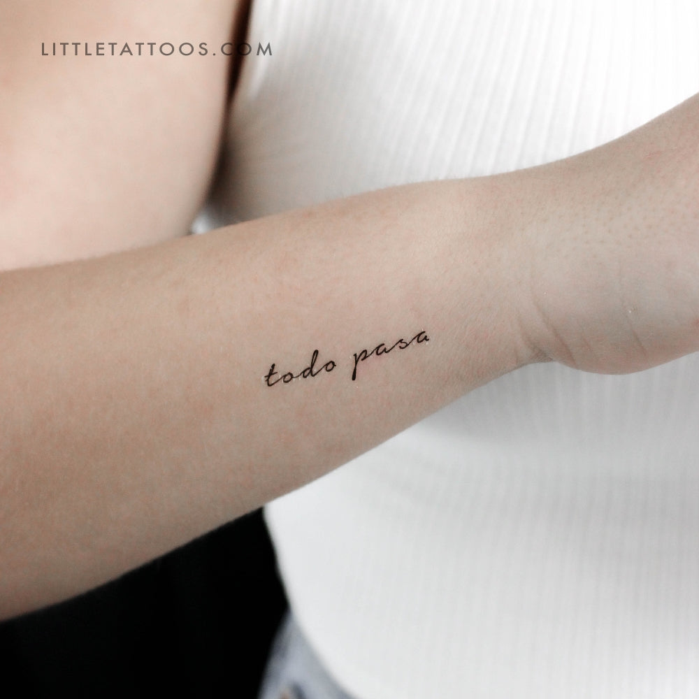 Tatuaje temporal Todo Pasa - Juego de 3