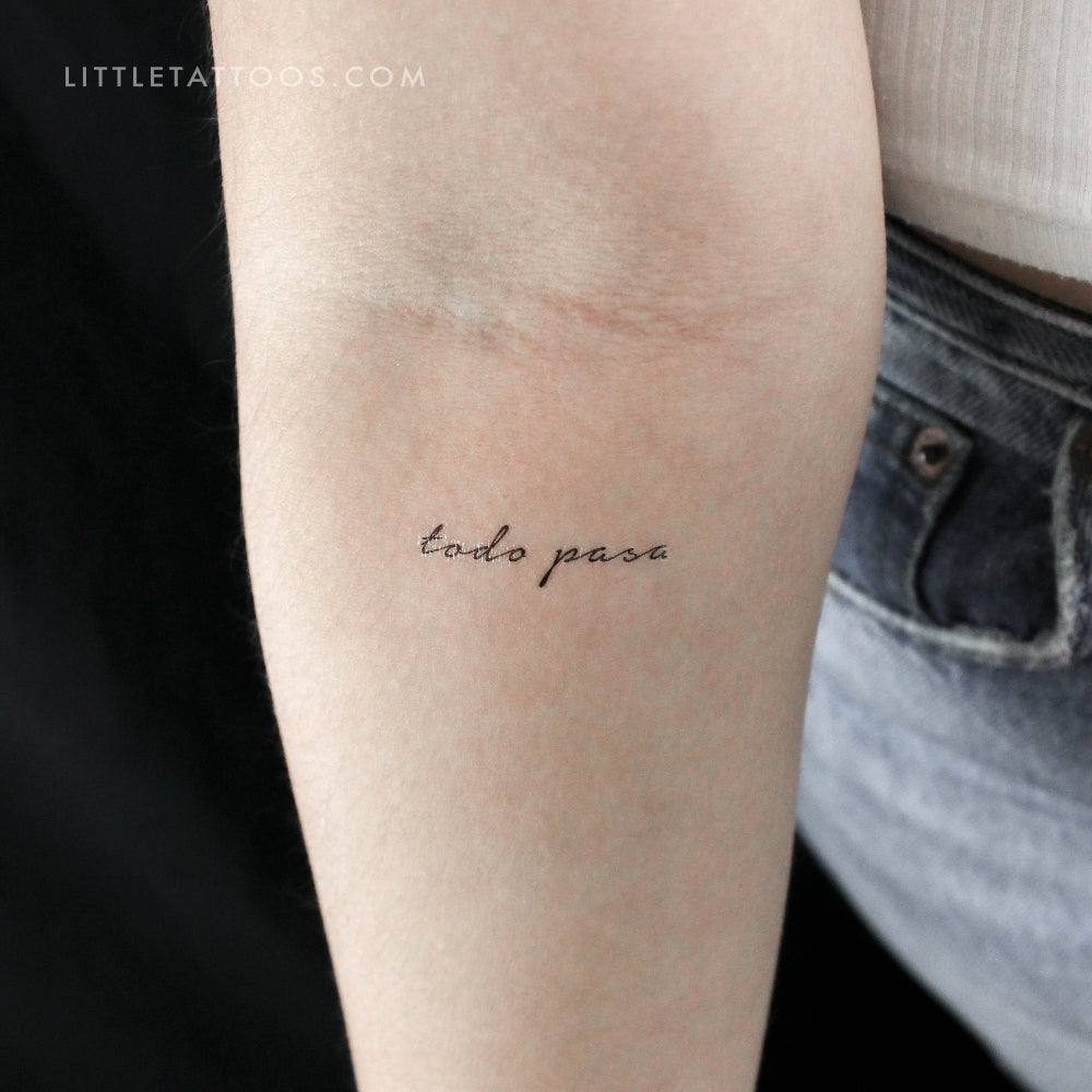 Tatuaje temporal Todo Pasa - Juego de 3