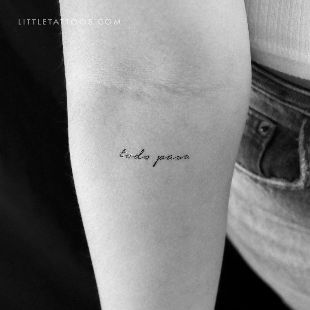 Tatuaje temporal Todo Pasa - Juego de 3