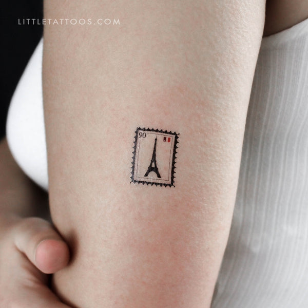 France Stamp Temporary Tattoo - Set of 3