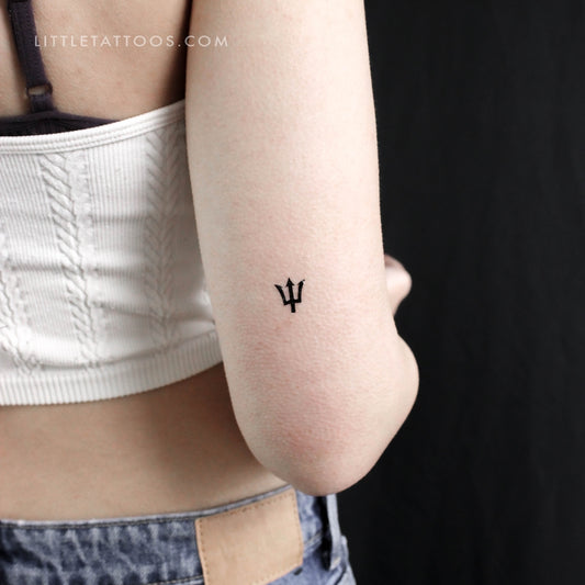 Tatuaje temporal de tridente (juego de 3)