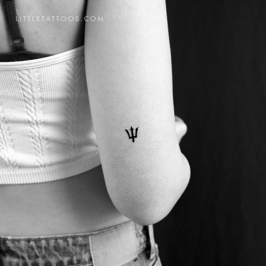 Tatuaje temporal de tridente (juego de 3)