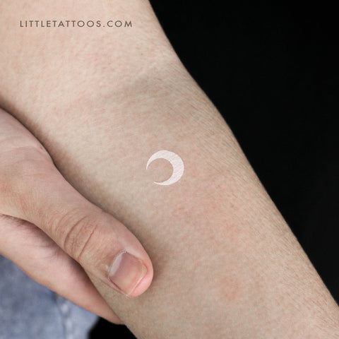 White Moon Temporary Tattoo - Set of 3