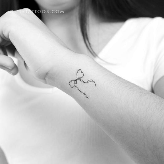 Ribbon Bow Temporary Tattoo - Set of 3