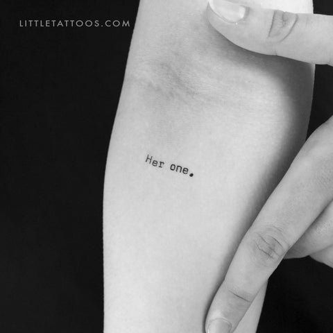 Her One. Temporary Tattoo - Set of 3