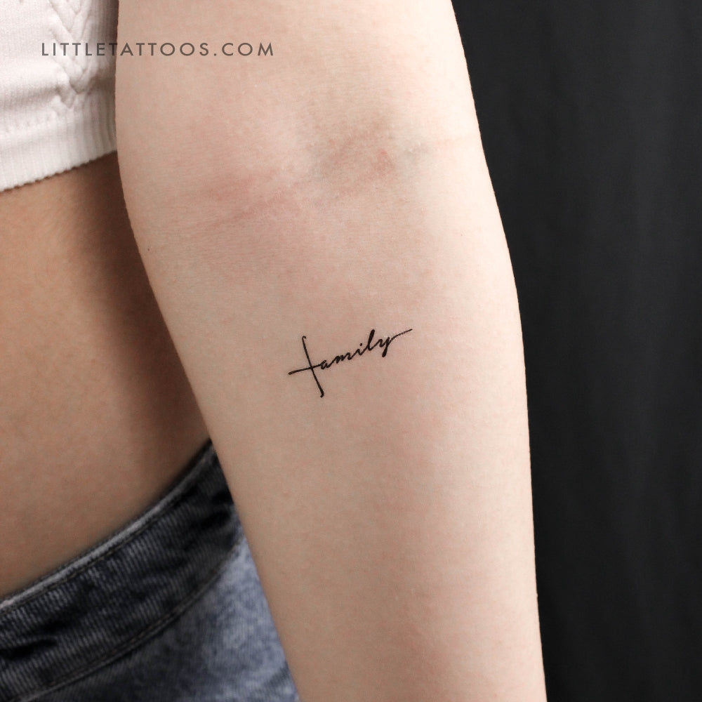 Family Cross Temporary Tattoo - Set of 3