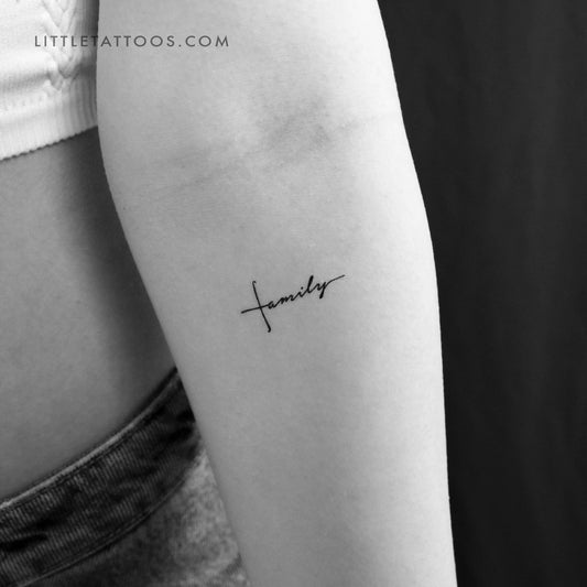Family Cross Temporary Tattoo - Set of 3