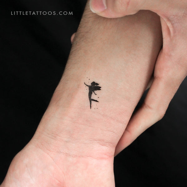 Little Fairy Silhouette Temporary Tattoo - Set of 3