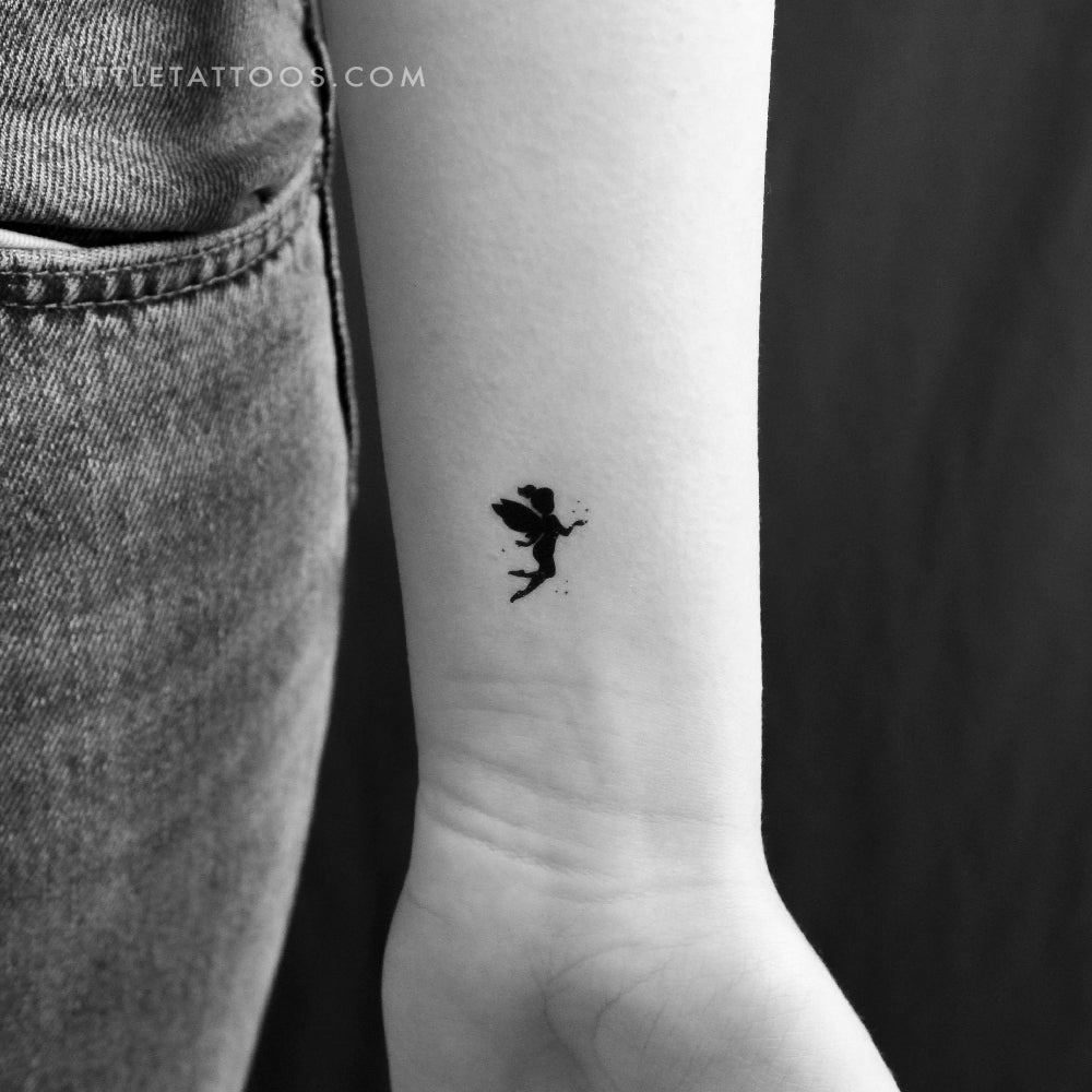 Tatuaje temporal de silueta de hada - Juego de 3