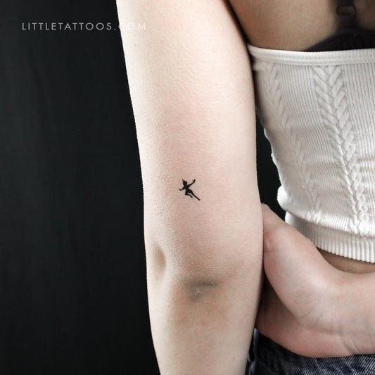 Tatuaje temporal de silueta de Peter Pan - Juego de 3