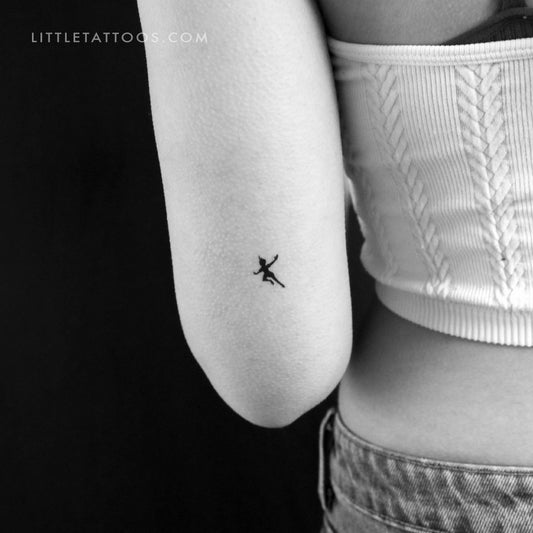 Tatuaje temporal de silueta de Peter Pan - Juego de 3