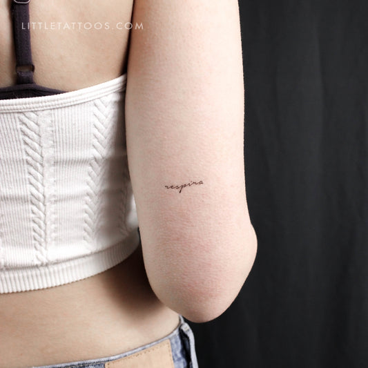 Tatuaje temporal Respira - Juego de 3