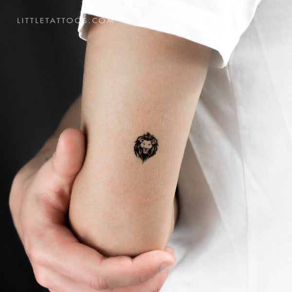 Lion Face Temporary Tattoo - Set of 3