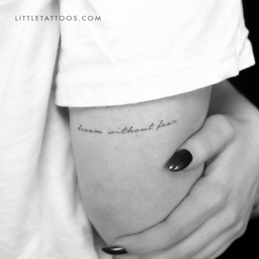 Dream Without Fear Temporary Tattoo - Set of 3