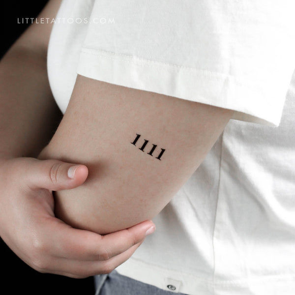 1111 Angel Number Temporary Tattoo