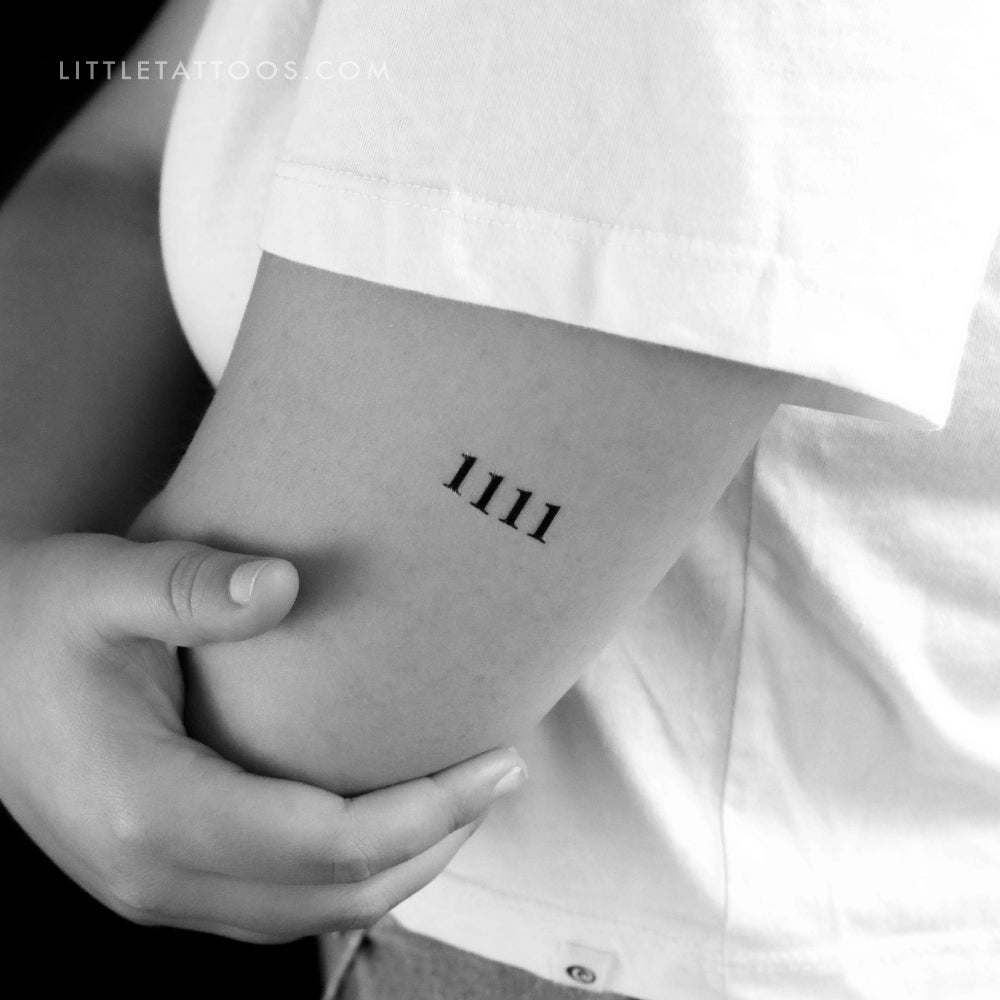 1111 Angel Number Temporary Tattoo
