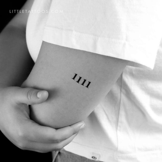 1111 Angel Number Temporary Tattoo