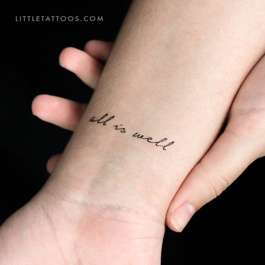 All Is Well Temporary Tattoo - Set of 3
