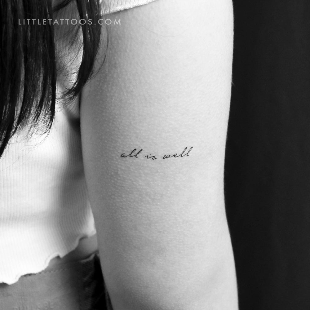 All Is Well Temporary Tattoo - Set of 3