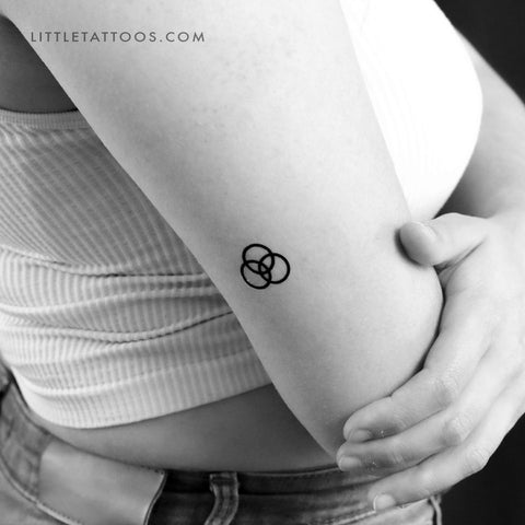 Borromean Rings Temporary Tattoo (Set of 3)