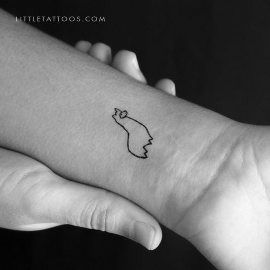 Tatuaje temporal de llama pequeña - Juego de 3