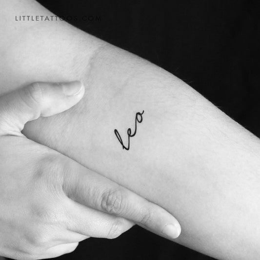 Tatuaje temporal de Leo - Juego de 3