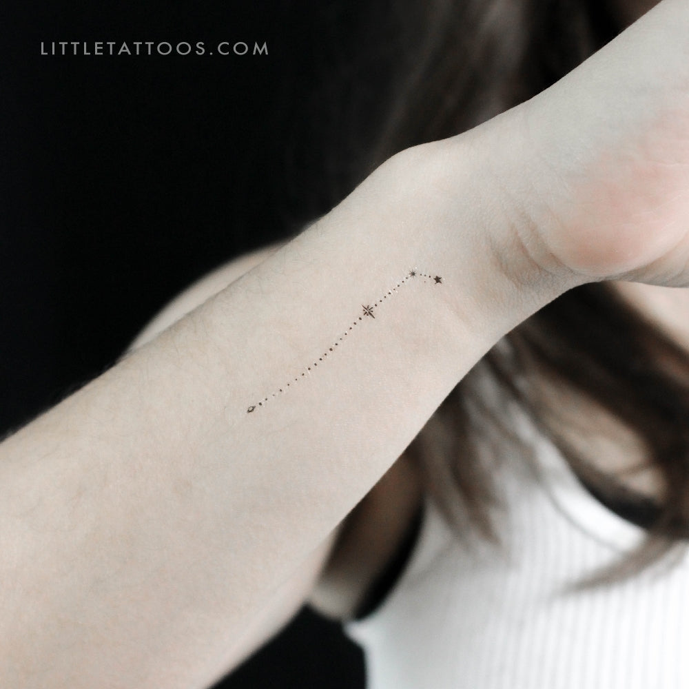 Dots Aries Constellation Temporary Tattoo - Set of 3