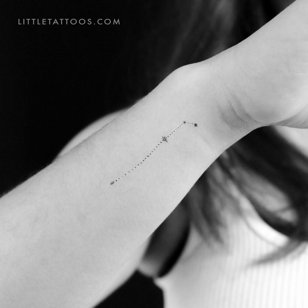 Dots Aries Constellation Temporary Tattoo - Set of 3