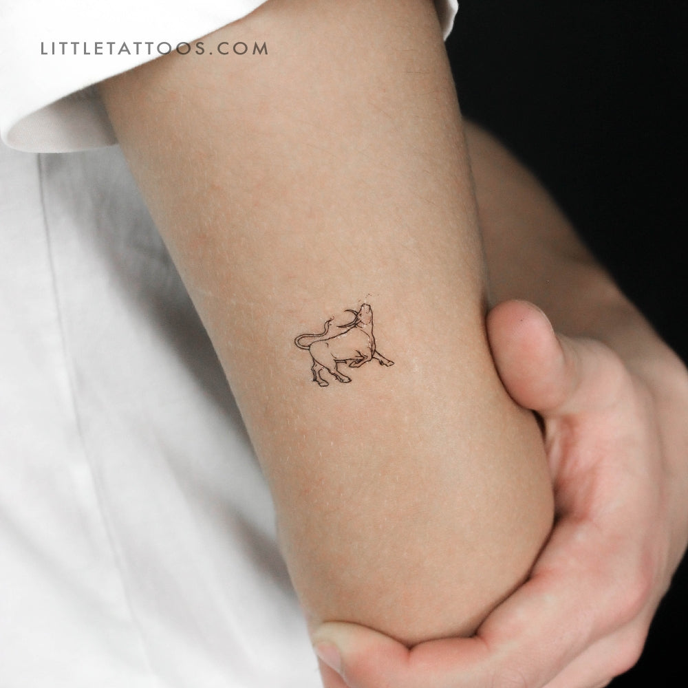 Bull Temporary Tattoo - Set of 3