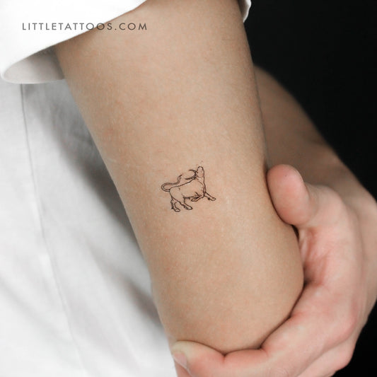 Bull Temporary Tattoo - Set of 3