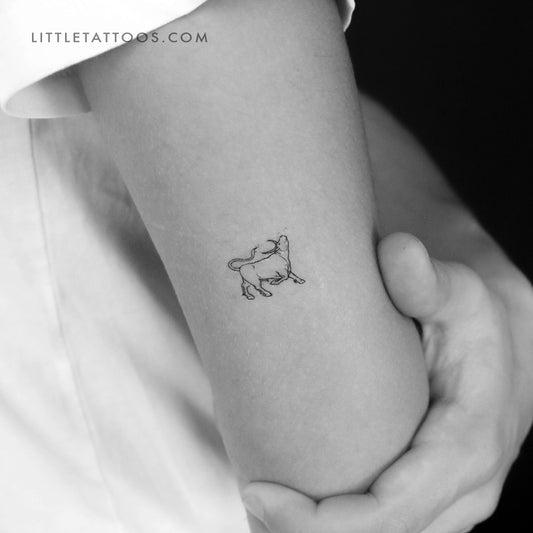 Bull Temporary Tattoo - Set of 3
