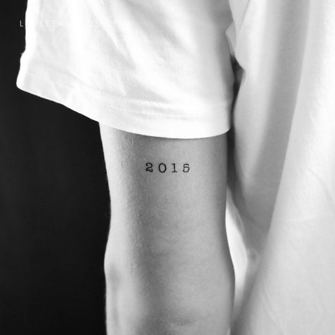 2015 Birth Year Temporary Tattoo - Set of 3
