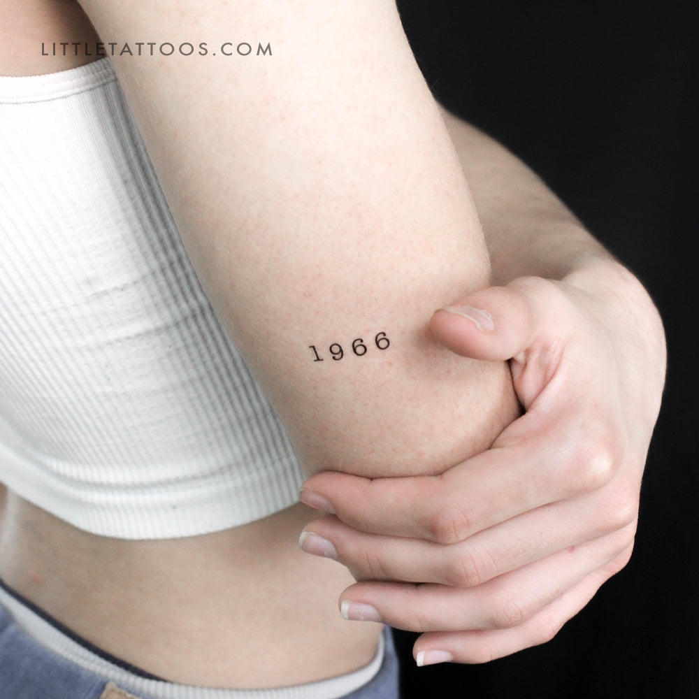 Tatuaje temporal del año de nacimiento 1966 - Juego de 3