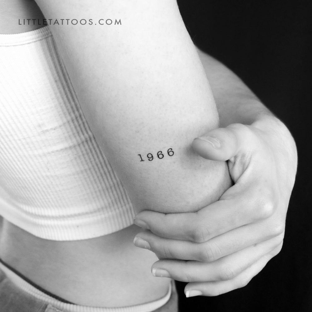 Tatuaje temporal del año de nacimiento 1966 - Juego de 3