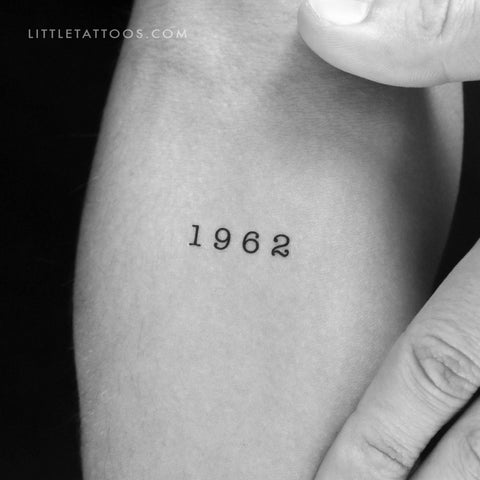 1962 Birth Year Temporary Tattoo - Set of 3