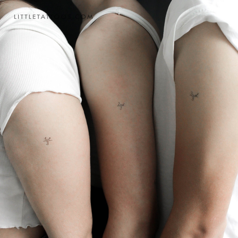 Tatuaje temporal de 3 hermanos a juego (3+3+3)