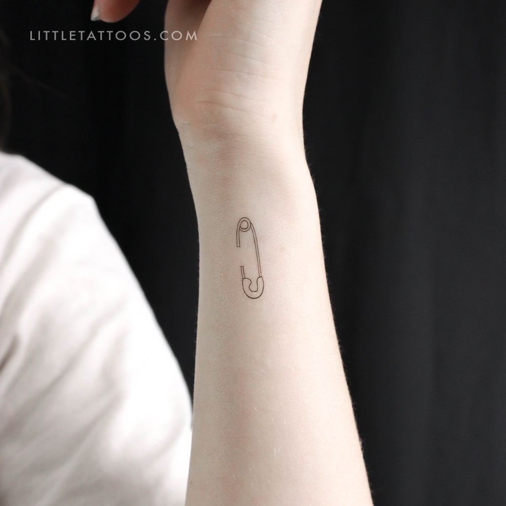 Safety Pin Temporary Tattoo - Set of 3