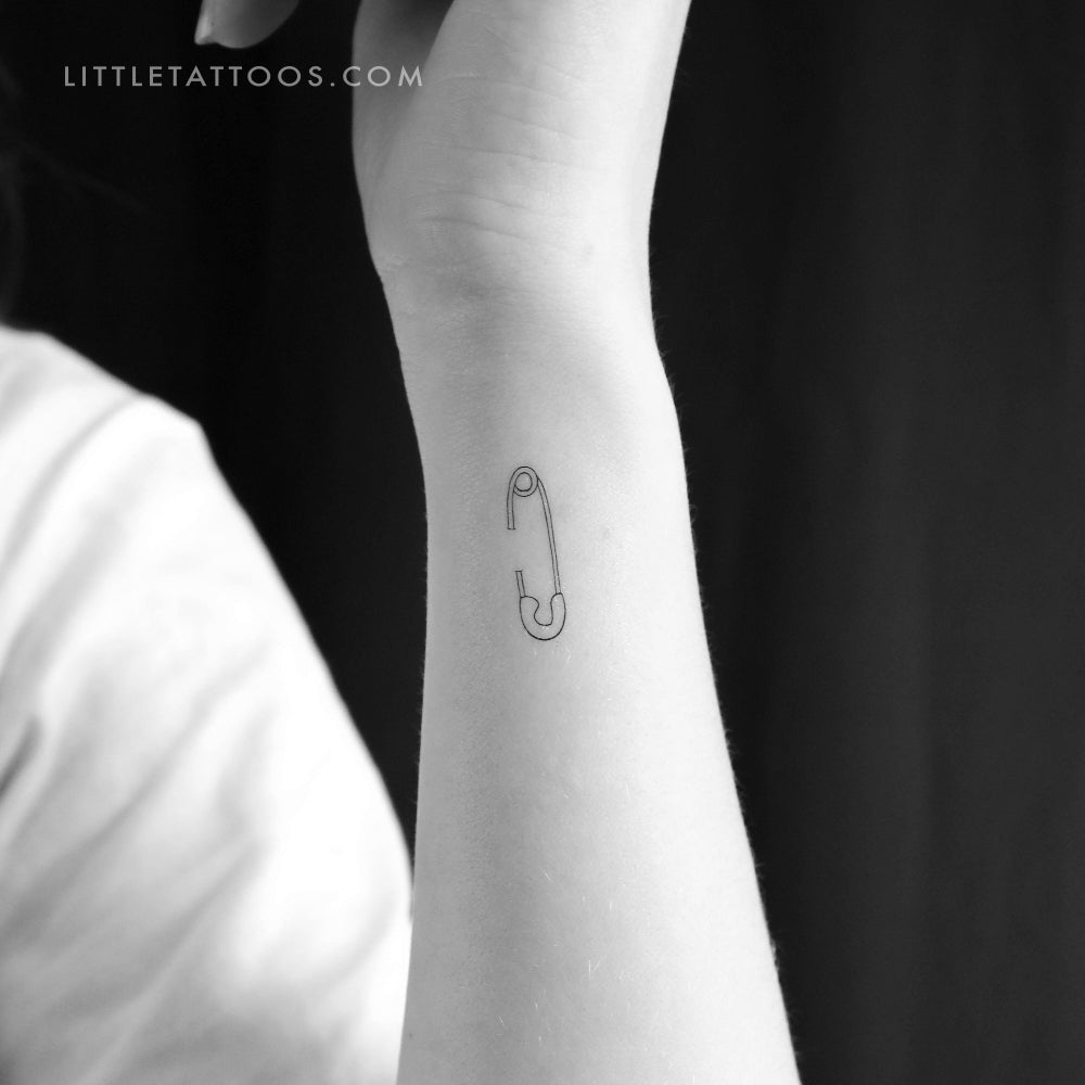 Safety Pin Temporary Tattoo - Set of 3